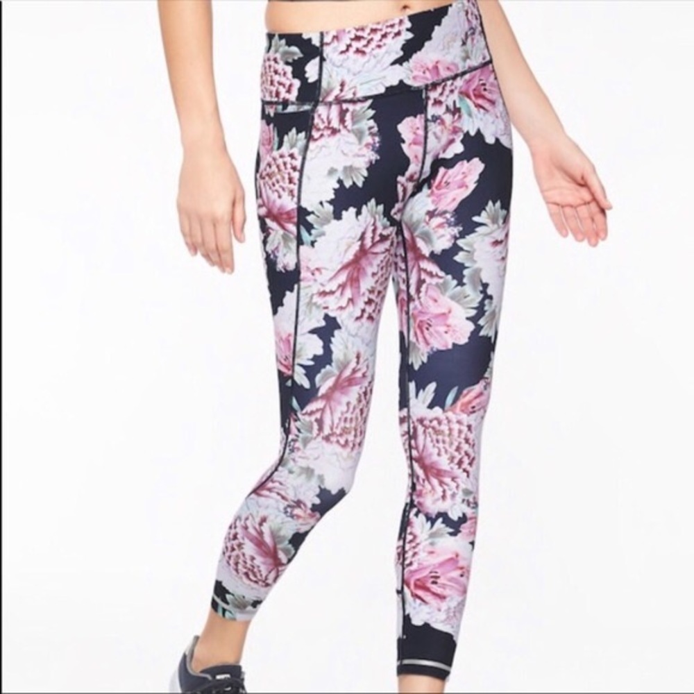 Athleta Floral Run Free Tights - M